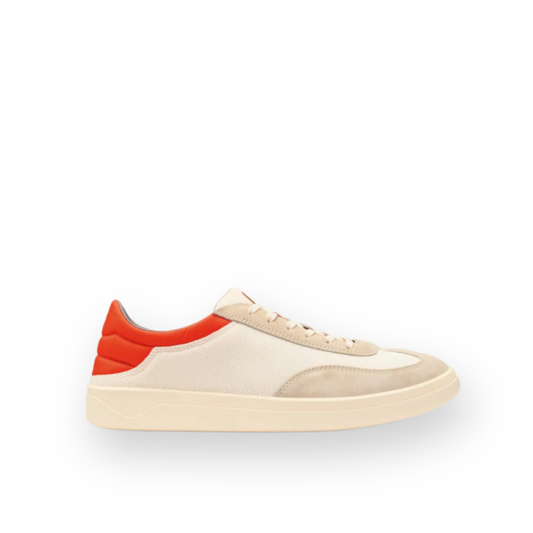 OLUKAI - PUNINI SNEAKER IN OFF WHITE/MOLTEN ORANGE TEXTILE