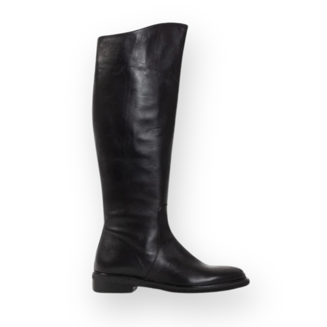 ATELIERS - SILLERY TALL BOOT IN BLACK LEATHER