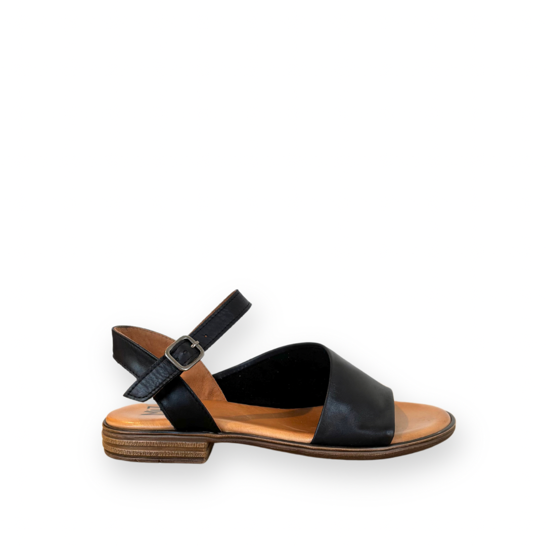 MIZ MOOZ - DELPHINA SANDAL IN BLACK LEATHER