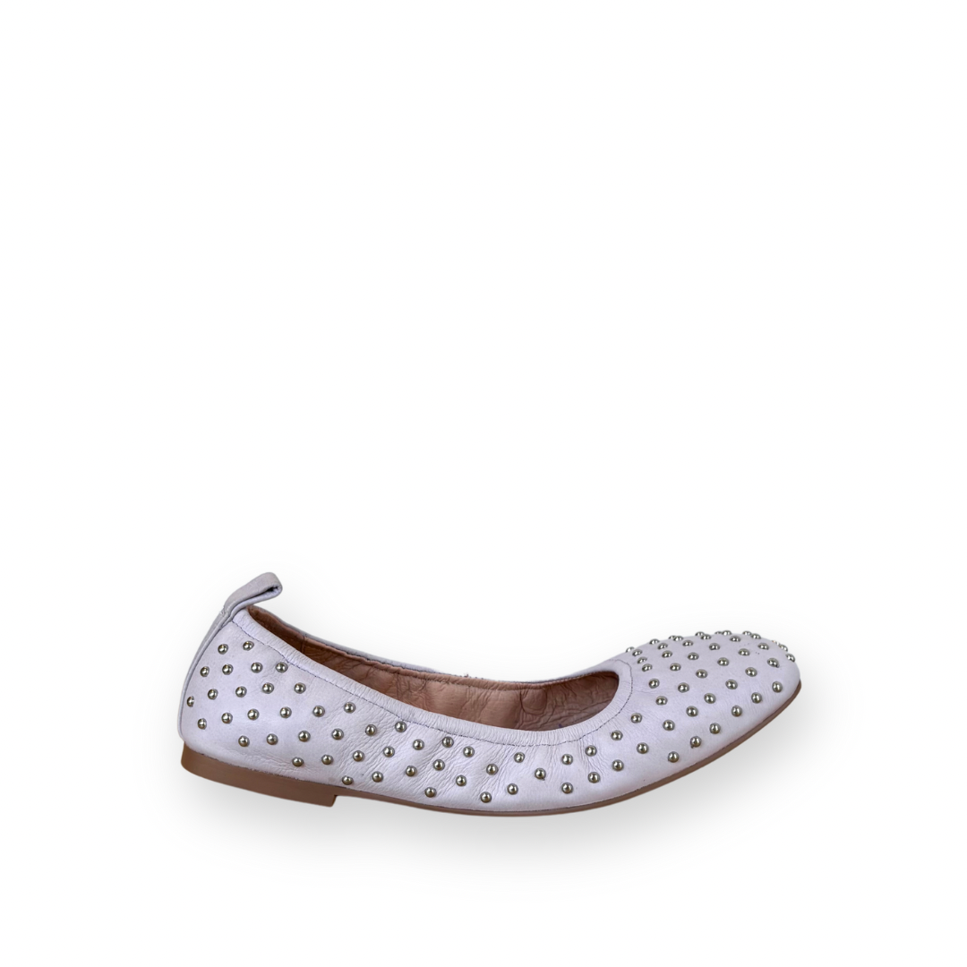 MOLLINI - NARN STUDDED FLAT IN LILAC LEATHER