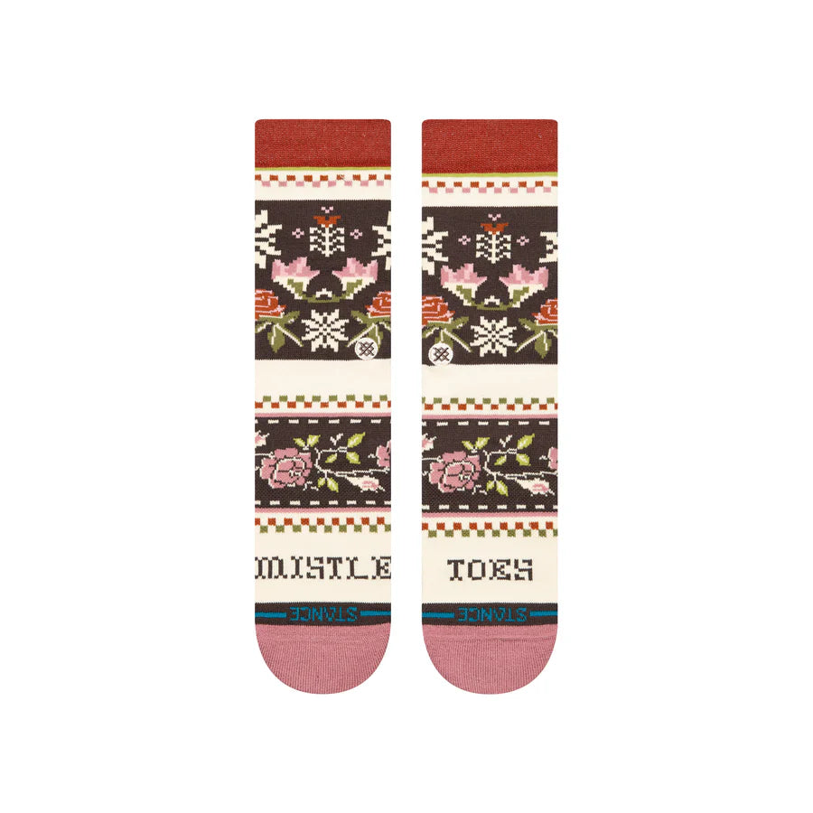 STANCE - WOMEN'S MISTLING TOES CREW SOCK IN ROSE