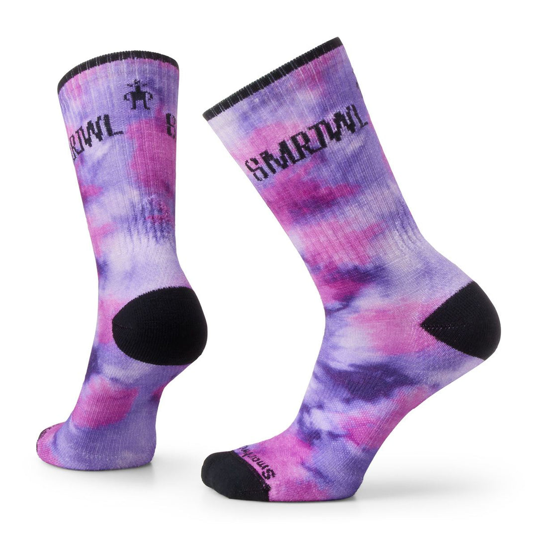 SMARTWOOL - W ATHELTIC FAR OUT TIE DYE PRINT CREW SOCK IN PIRIS