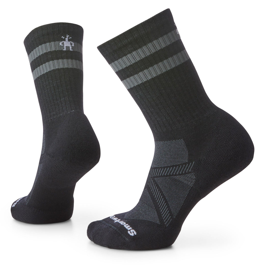 SMARTWOOL - ATHLETIC STRIPE CREW SOCK IN BLACK