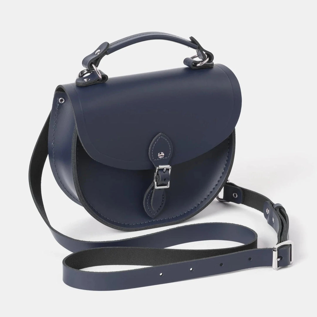 CAMBRIDGE SATCHEL - THE ISLA BAG IN NAVY LEATHER