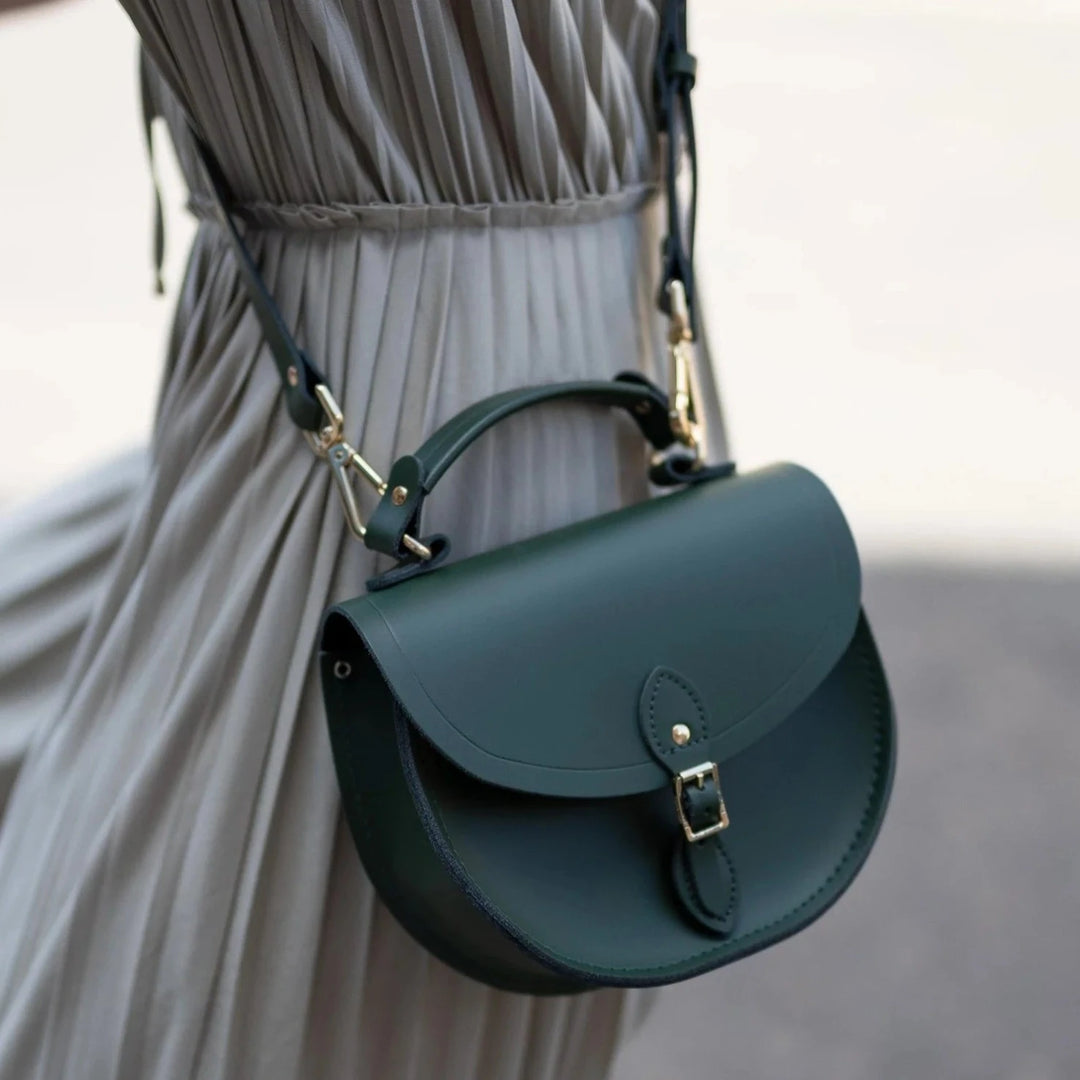 CAMBRIDGE SATCHEL - THE ISLA BAG IN RACING GREEN LEATHER