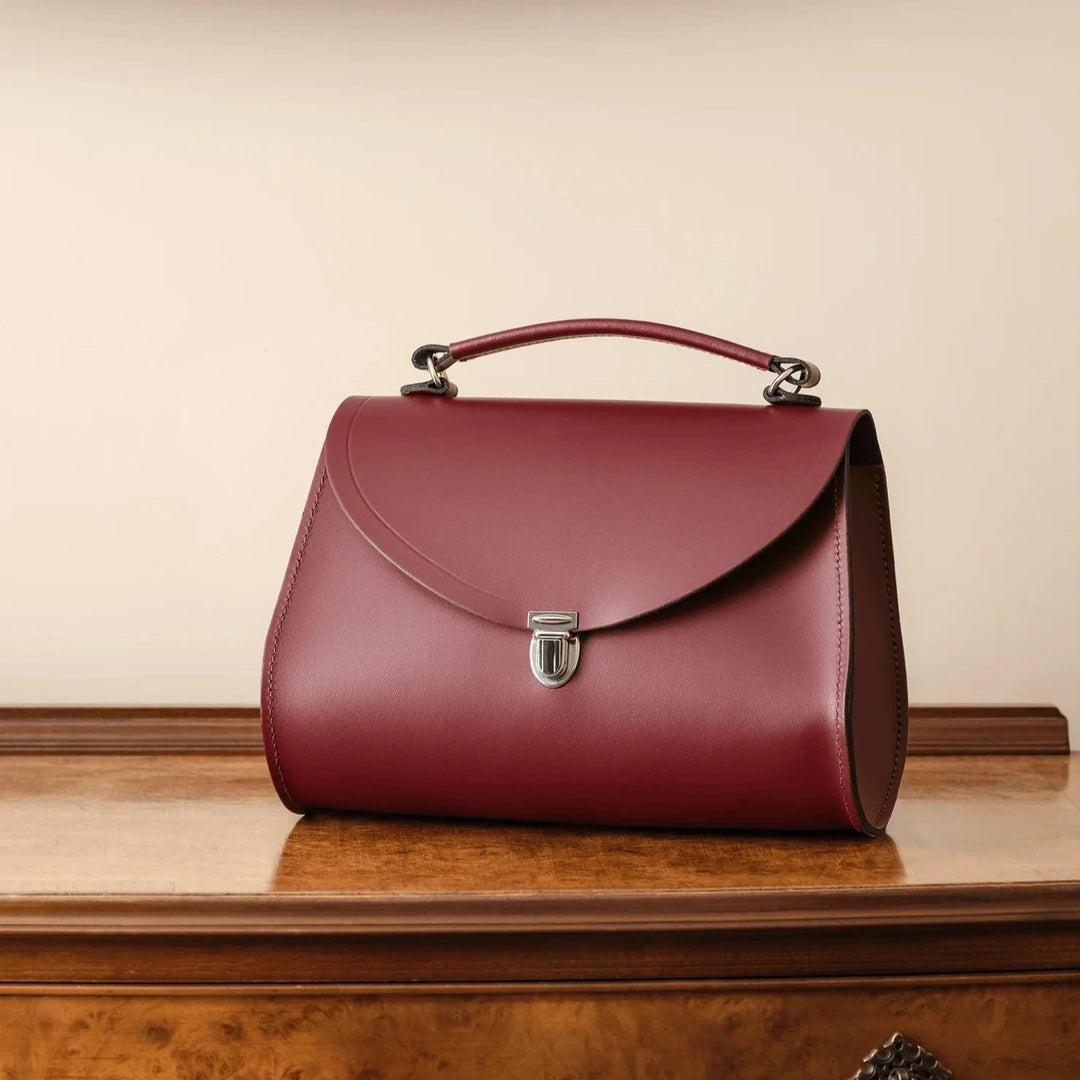 CAMBRIDGE SATCHEL - THE POPPY BAG IN OXBLOOD LEATHER