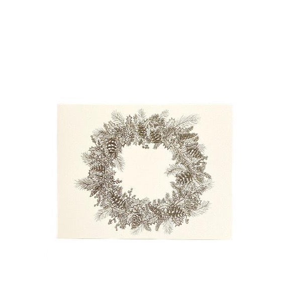 SVC STUDIOS  - PINE CONE WREATH GREETING CARD