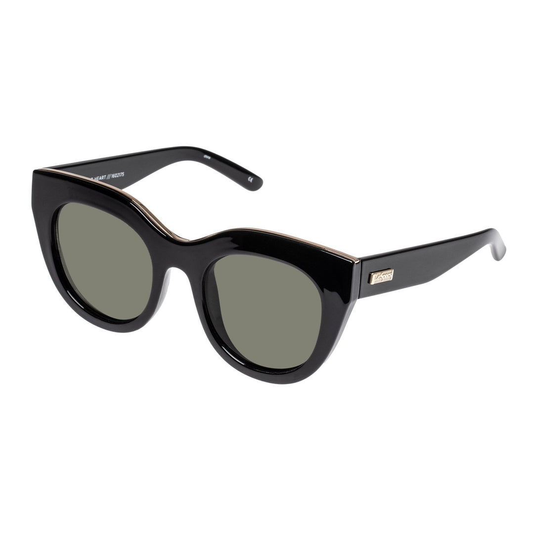 LE SPECS - AIR HEART SUNGLASSES IN BLACK/GOLD