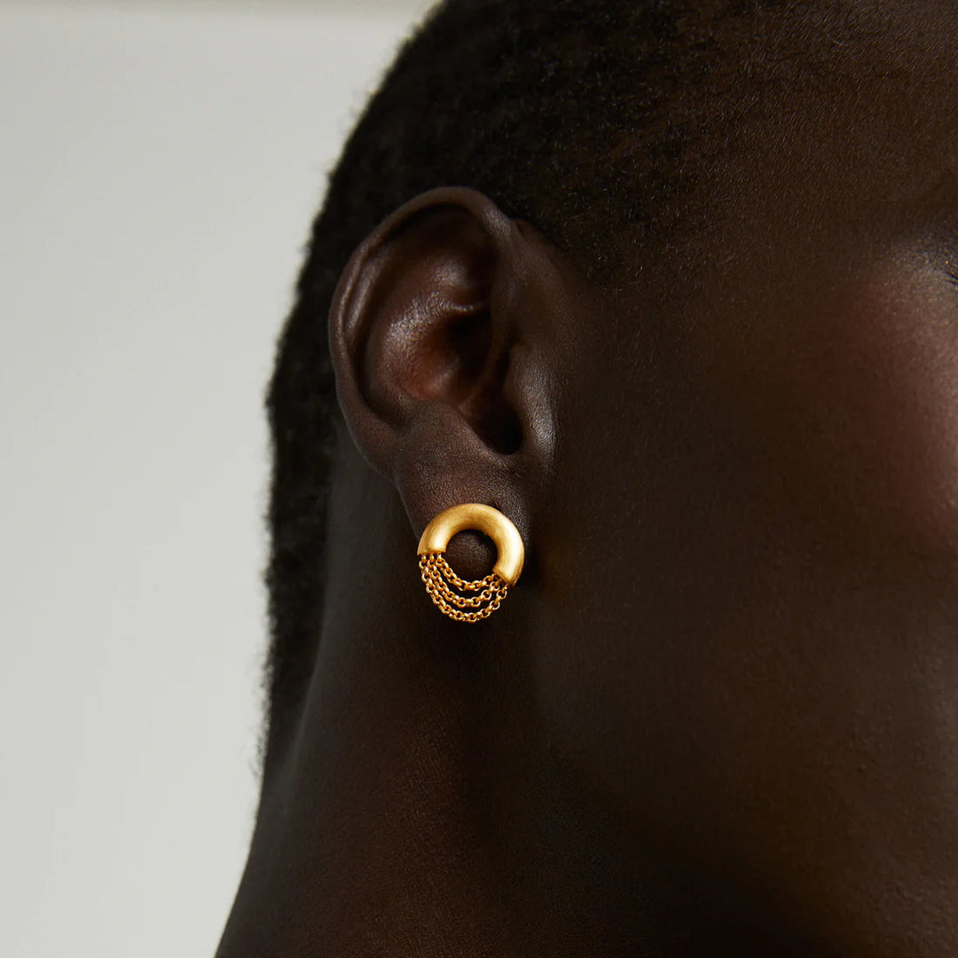 DEAN DAVIDSON - CRESCENT STUD EARRINGS IN GOLD