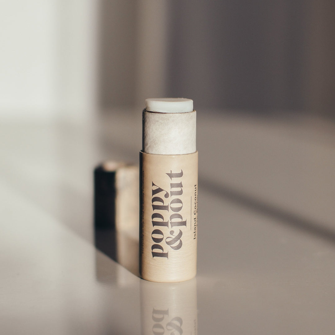 POPPY & POUT - LIP BALM IN ISLAND COCONUT