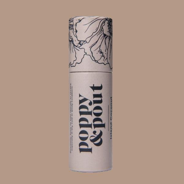 POPPY & POUT - LIP BALM IN ISLAND COCONUT