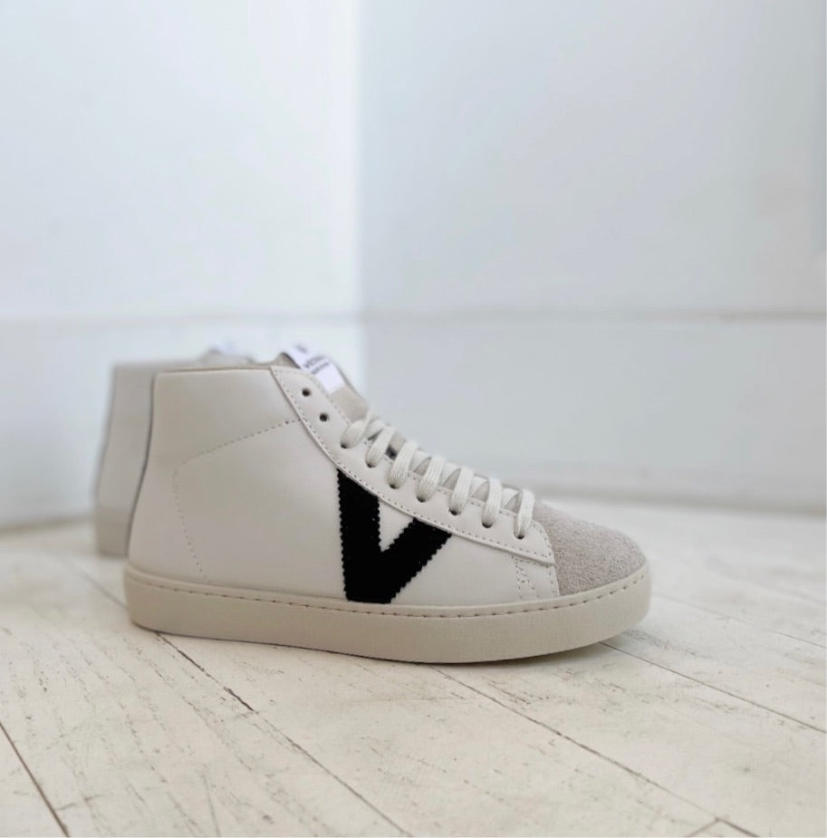 VICTORIA - BERLIN HI TOP SNEAKER 1126163 IN NEGRO LEATHER