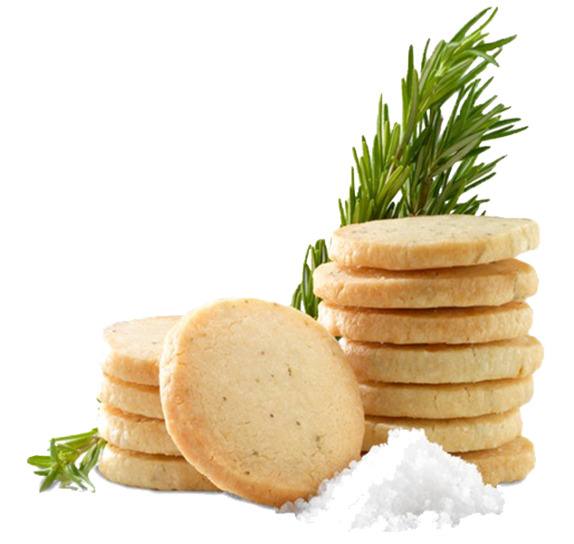 LARK FINE FOODS - SHORTBREAD COOKIES IN SALTED ROSEMARY - 6OZ