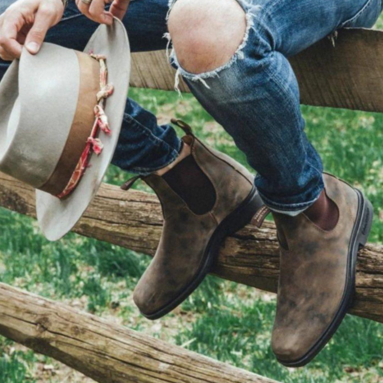 BLUNDSTONE - 1306 DRESS BOOT IN RUSTIC BROWN NUBUCK